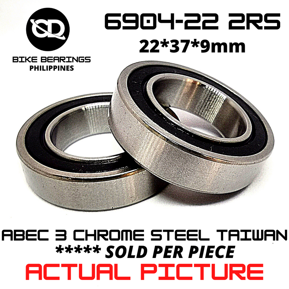 6904-22 RS / 2RS TAIWAN Chrome Steel Rubber Sealed Bearing for BMX Bottom Brackets