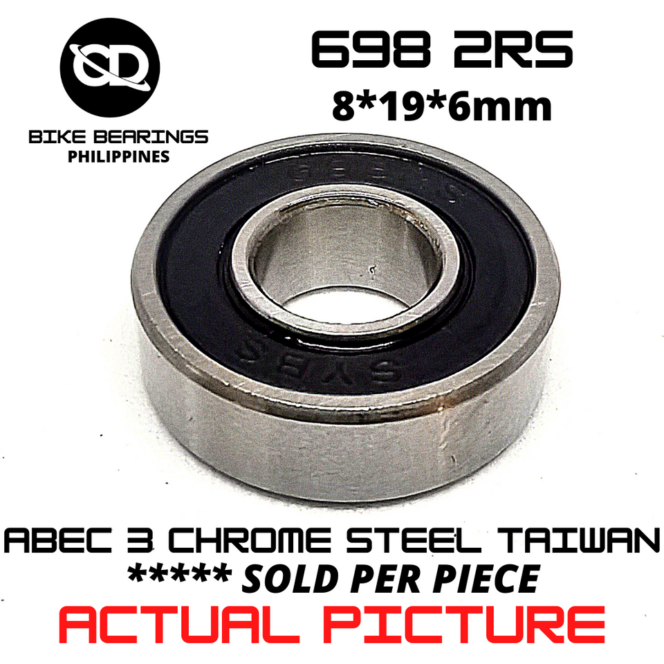 698 RS / 2RS TAIWAN Chrome Steel Rubber Sealed Bearing for Bike Pedals