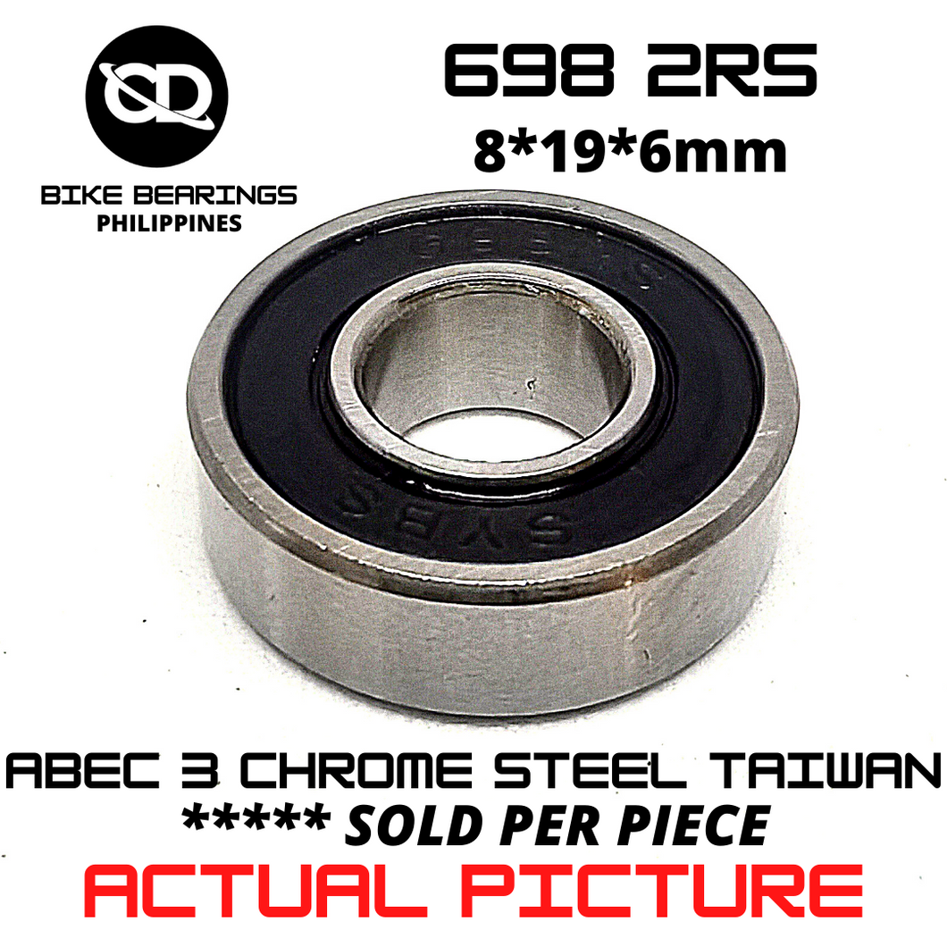 bike pedal ball bearings 698 RS / 2RS TAIWAN Chrome Steel Rubber Sealed Bearing for Bike Pedals – COD Bike Bearings PH