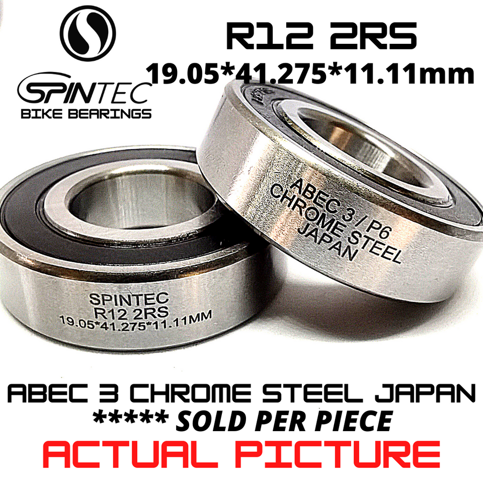 R12  RS / 2RS JAPAN Rubber Sealed Bearing for Bike Bottom Brackets